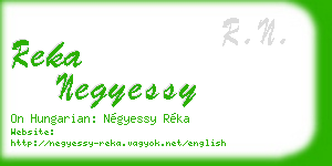 reka negyessy business card